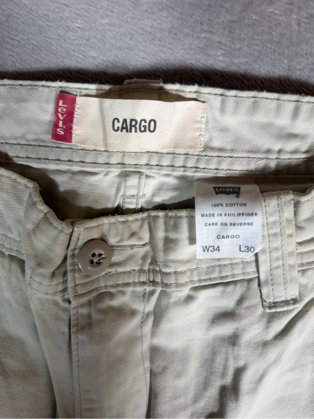 Levi's Men's Light Tan Cargo Pants